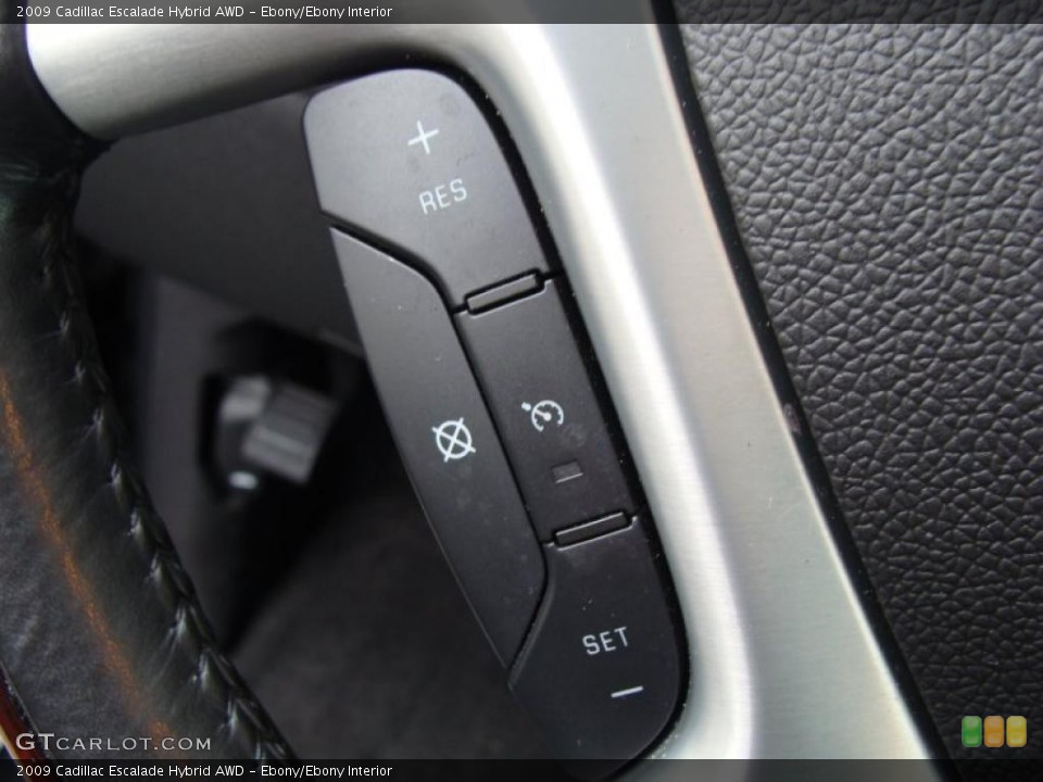 Ebony/Ebony Interior Controls for the 2009 Cadillac Escalade Hybrid AWD #40128412