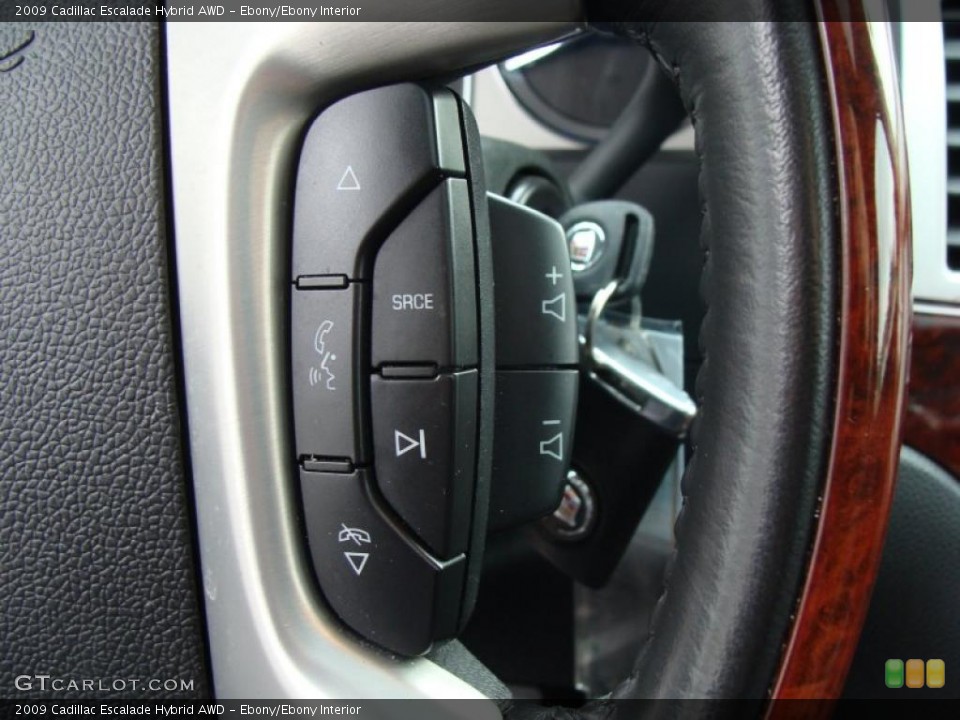 Ebony/Ebony Interior Controls for the 2009 Cadillac Escalade Hybrid AWD #40128420