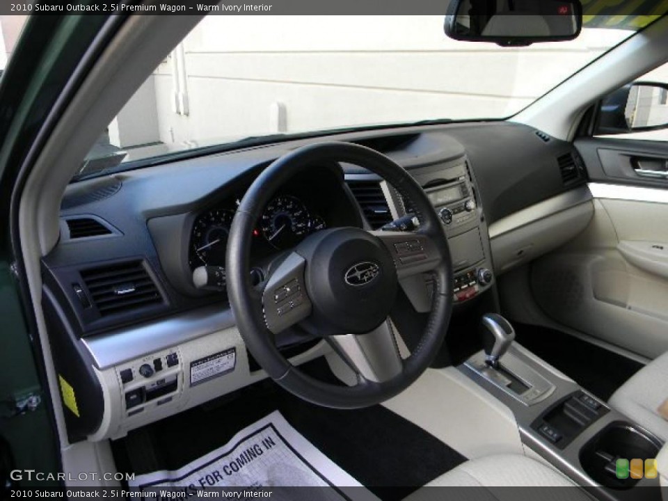 Warm Ivory Interior Prime Interior for the 2010 Subaru Outback 2.5i Premium Wagon #40129596