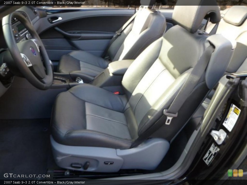 Black/Gray Interior Photo for the 2007 Saab 9-3 2.0T Convertible #40131124