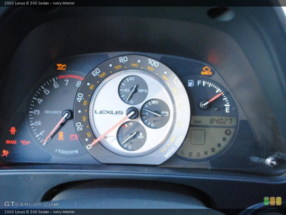 Ivory Interior Gauges for the 2003 Lexus IS 300 Sedan #40131636