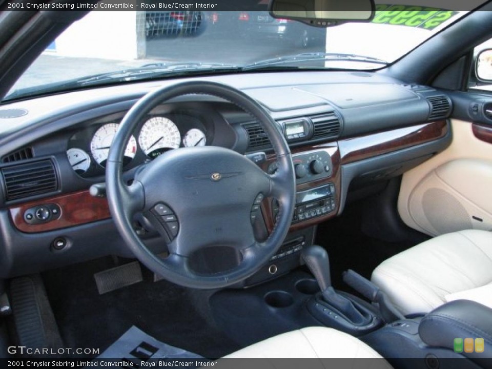 Royal Blue/Cream Interior Prime Interior for the 2001 Chrysler Sebring Limited Convertible #40134957