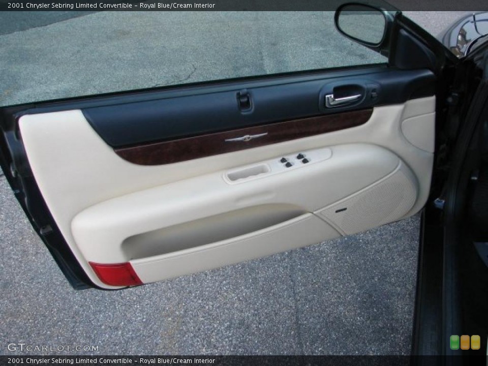 Royal Blue/Cream Interior Door Panel for the 2001 Chrysler Sebring Limited Convertible #40134973