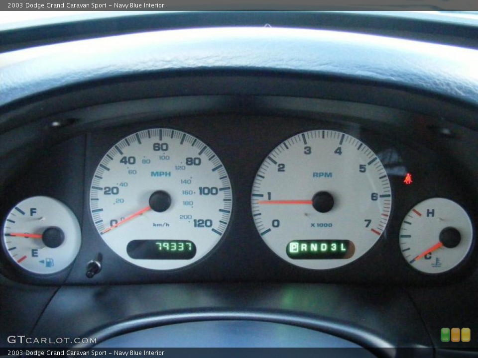 Navy Blue Interior Gauges for the 2003 Dodge Grand Caravan Sport #40135229