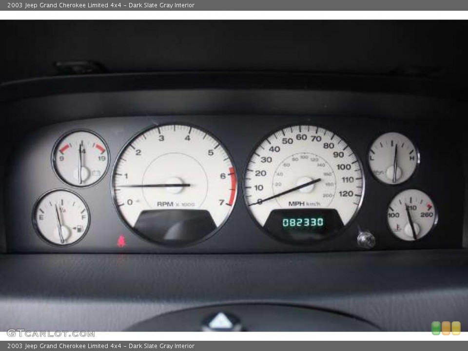 Dark Slate Gray Interior Gauges for the 2003 Jeep Grand Cherokee Limited 4x4 #40138357