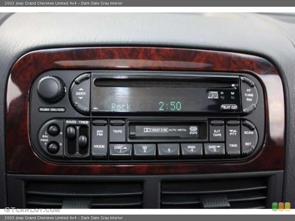 Dark Slate Gray Interior Controls for the 2003 Jeep Grand Cherokee Limited 4x4 #40138369