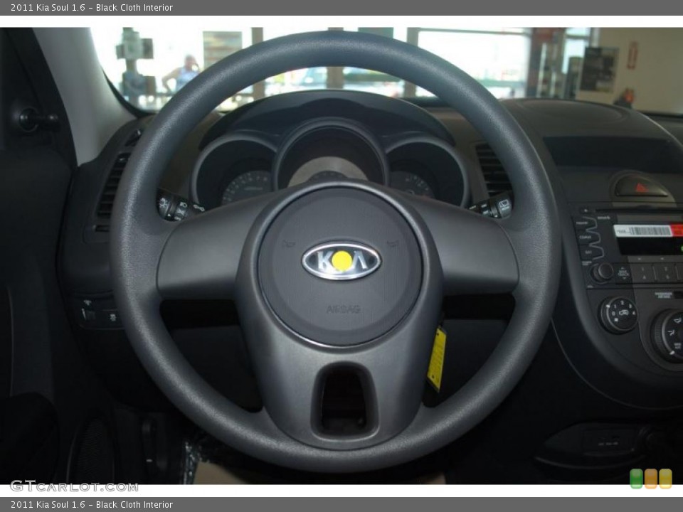 Black Cloth Interior Steering Wheel for the 2011 Kia Soul 1.6 #40142925