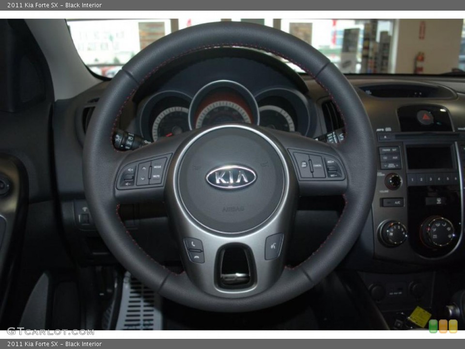 Black Interior Steering Wheel for the 2011 Kia Forte SX #40145301