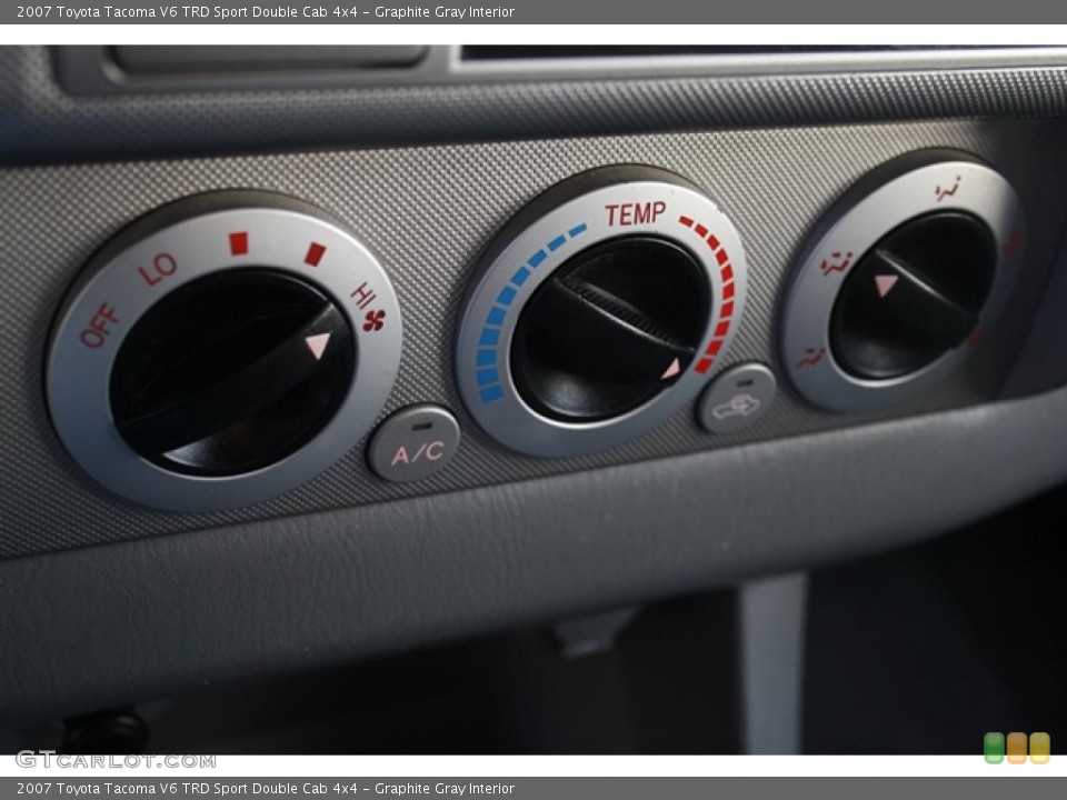 Graphite Gray Interior Controls for the 2007 Toyota Tacoma V6 TRD Sport Double Cab 4x4 #40145669