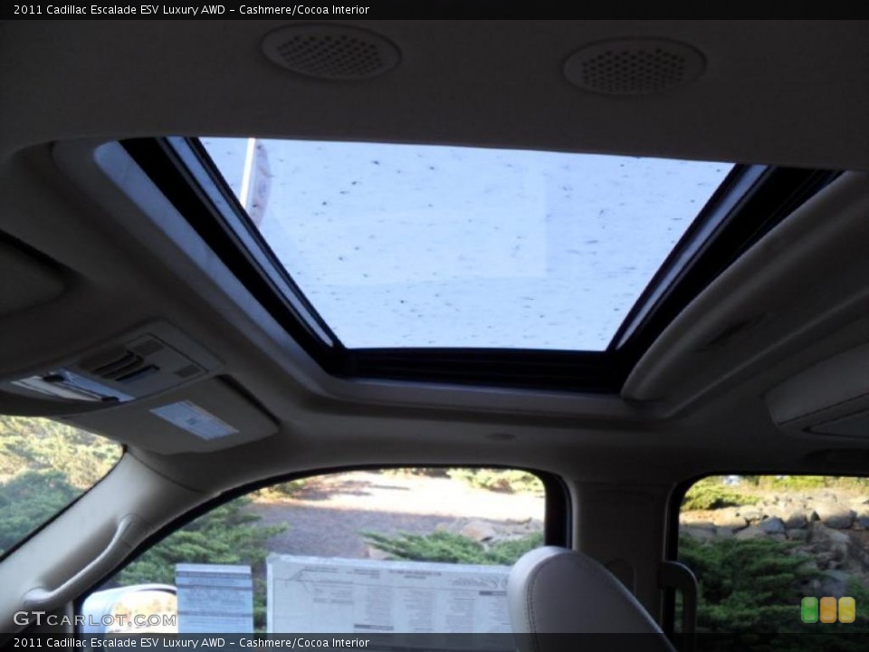 Cashmere/Cocoa Interior Sunroof for the 2011 Cadillac Escalade ESV Luxury AWD #40148753