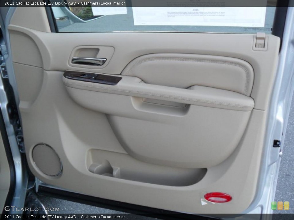 Cashmere/Cocoa Interior Door Panel for the 2011 Cadillac Escalade ESV Luxury AWD #40149021