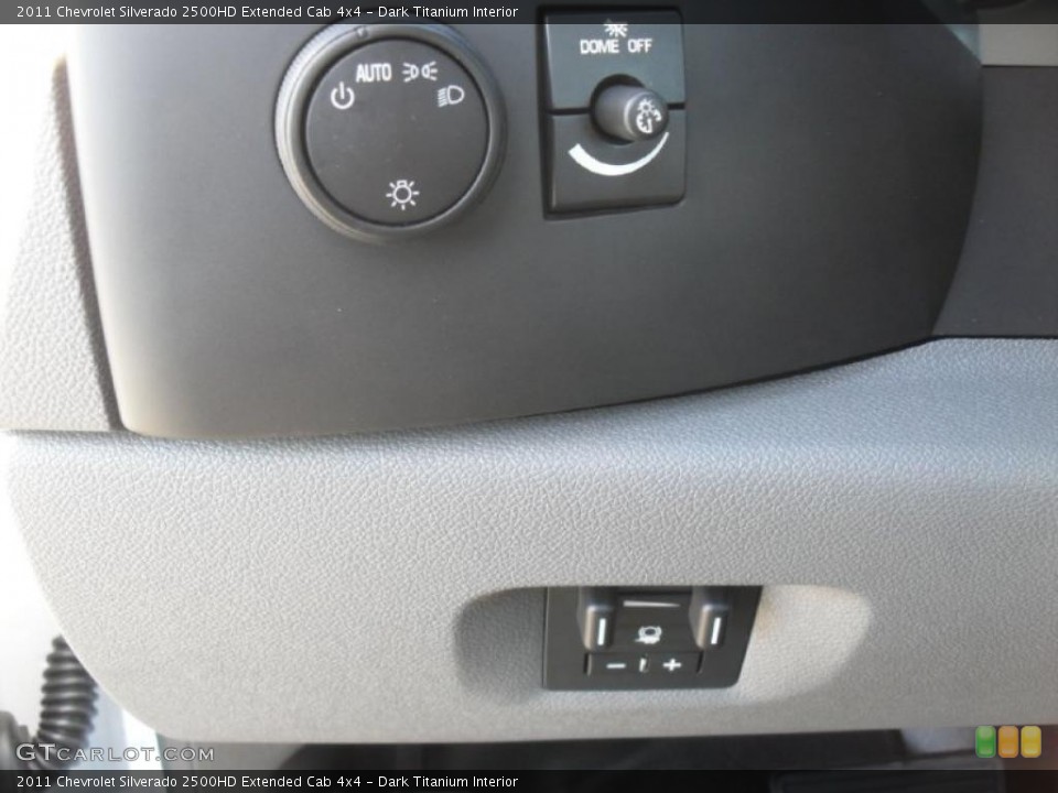 Dark Titanium Interior Controls for the 2011 Chevrolet Silverado 2500HD Extended Cab 4x4 #40149257
