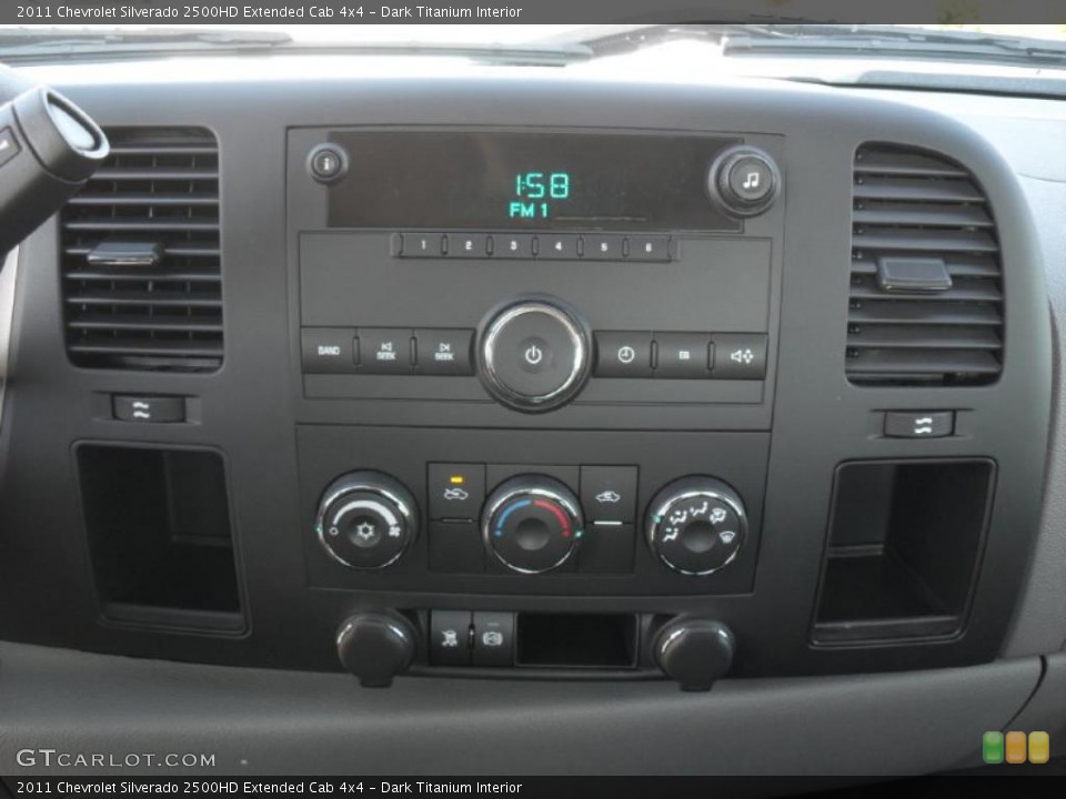 Dark Titanium Interior Controls for the 2011 Chevrolet Silverado 2500HD Extended Cab 4x4 #40149305