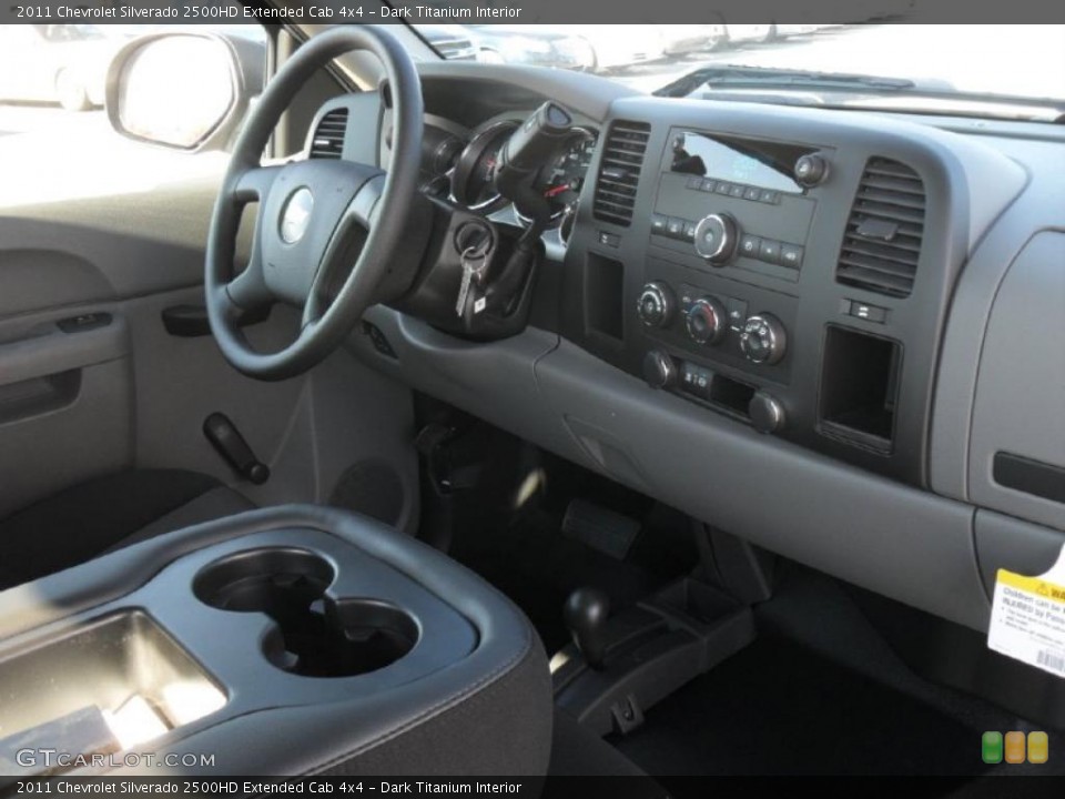 Dark Titanium Interior Dashboard for the 2011 Chevrolet Silverado 2500HD Extended Cab 4x4 #40149441