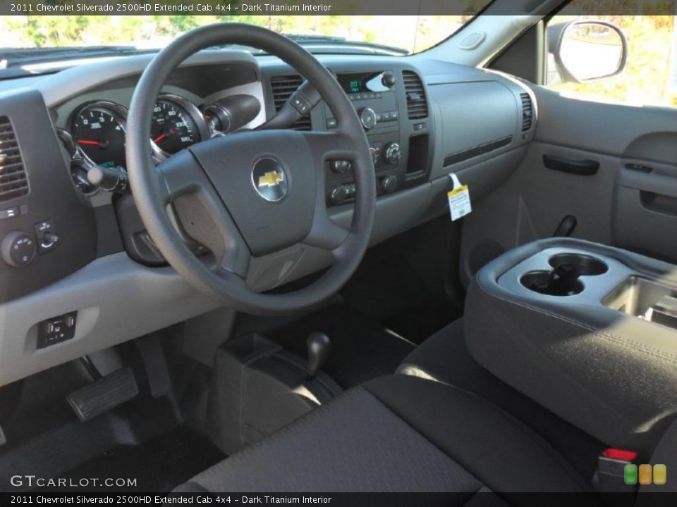 Dark Titanium Interior Prime Interior for the 2011 Chevrolet Silverado 2500HD Extended Cab 4x4 #40149541