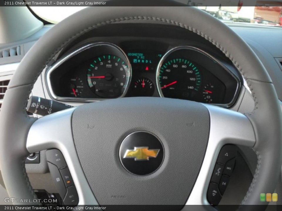 Dark Gray/Light Gray Interior Steering Wheel for the 2011 Chevrolet Traverse LT #40157117
