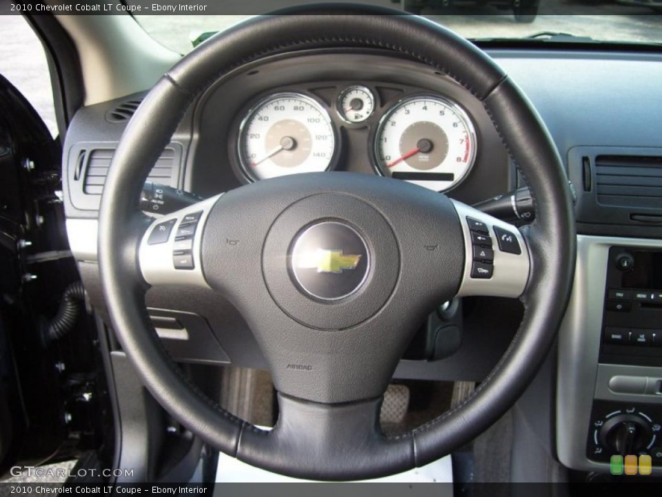 Ebony Interior Steering Wheel for the 2010 Chevrolet Cobalt LT Coupe #40161172