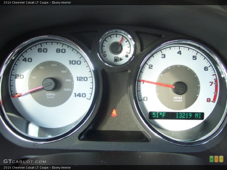 Ebony Interior Gauges for the 2010 Chevrolet Cobalt LT Coupe #40161249