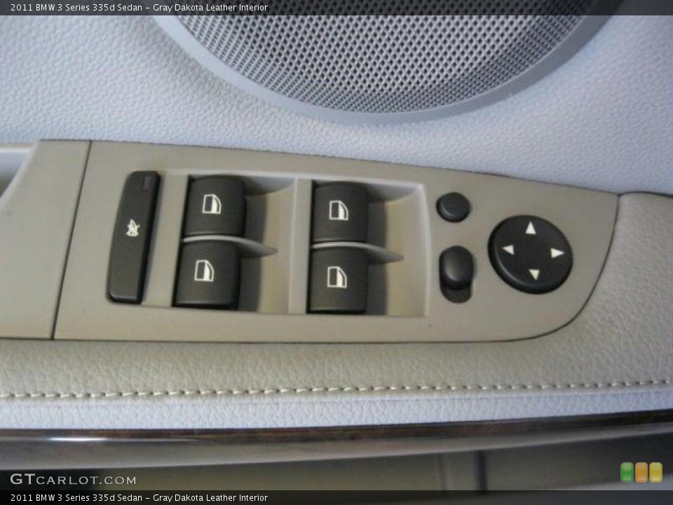 Gray Dakota Leather Interior Controls for the 2011 BMW 3 Series 335d Sedan #40164977