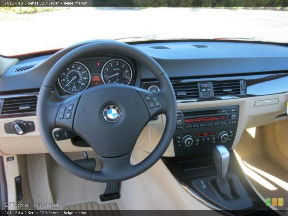 Beige Interior Dashboard for the 2011 BMW 3 Series 328i Sedan #40165117