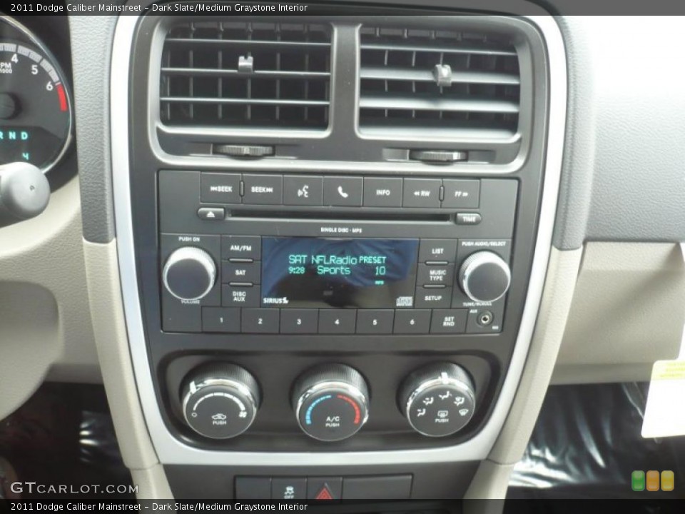 Dark Slate/Medium Graystone Interior Controls for the 2011 Dodge Caliber Mainstreet #40165437