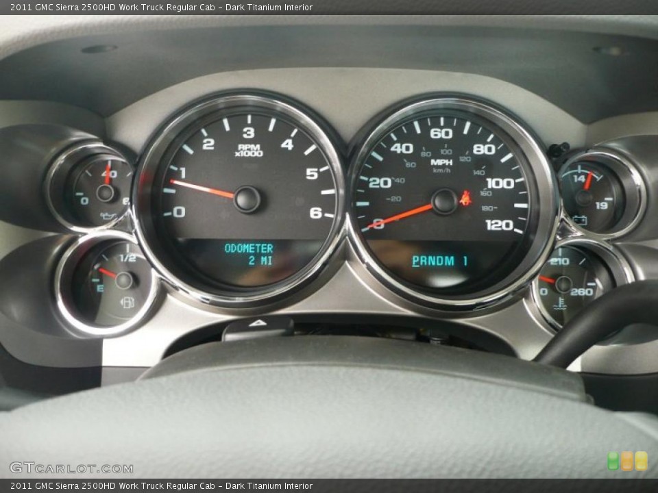 Dark Titanium Interior Gauges for the 2011 GMC Sierra 2500HD Work Truck Regular Cab #40166501