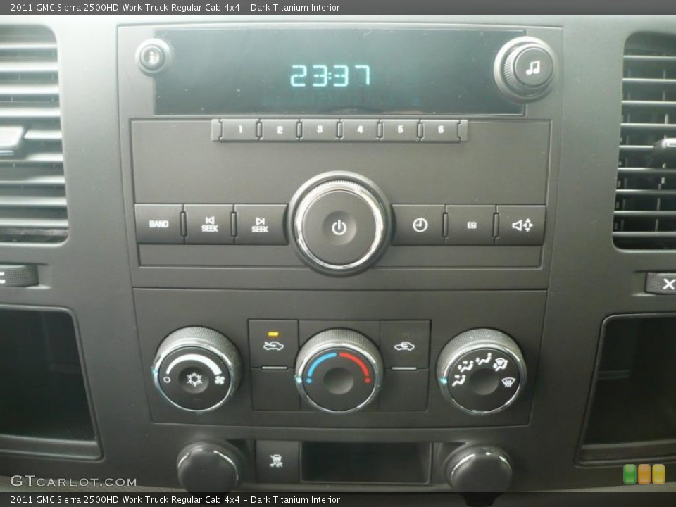 Dark Titanium Interior Controls for the 2011 GMC Sierra 2500HD Work Truck Regular Cab 4x4 #40167597