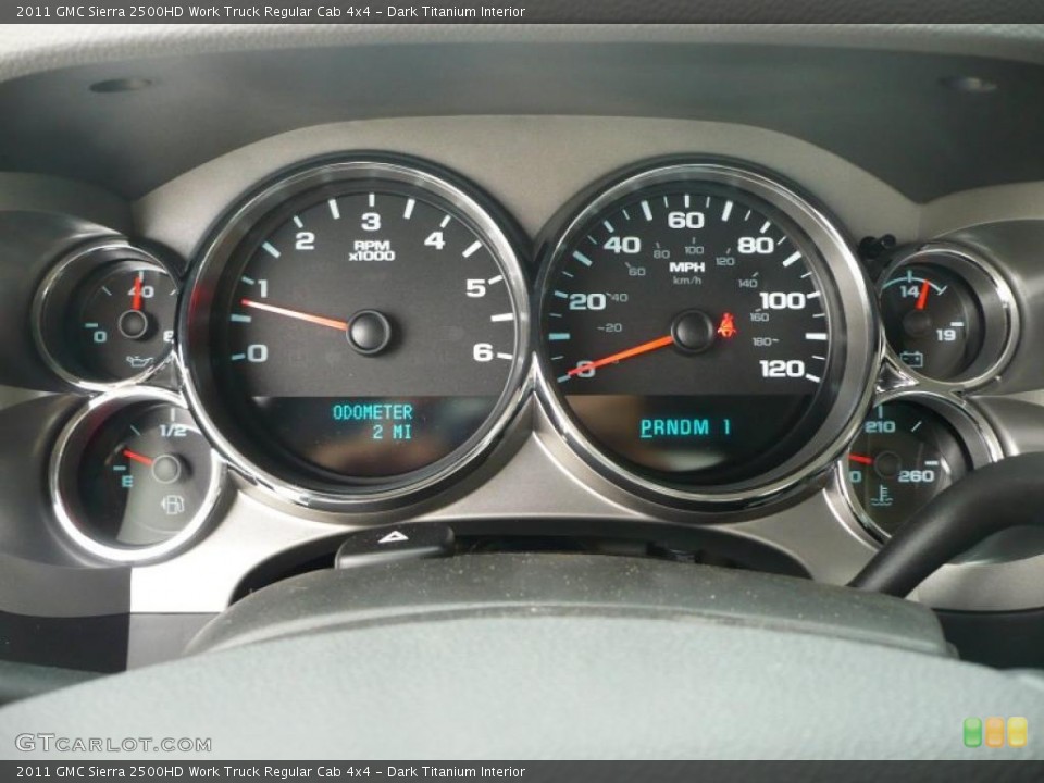 Dark Titanium Interior Gauges for the 2011 GMC Sierra 2500HD Work Truck Regular Cab 4x4 #40167633