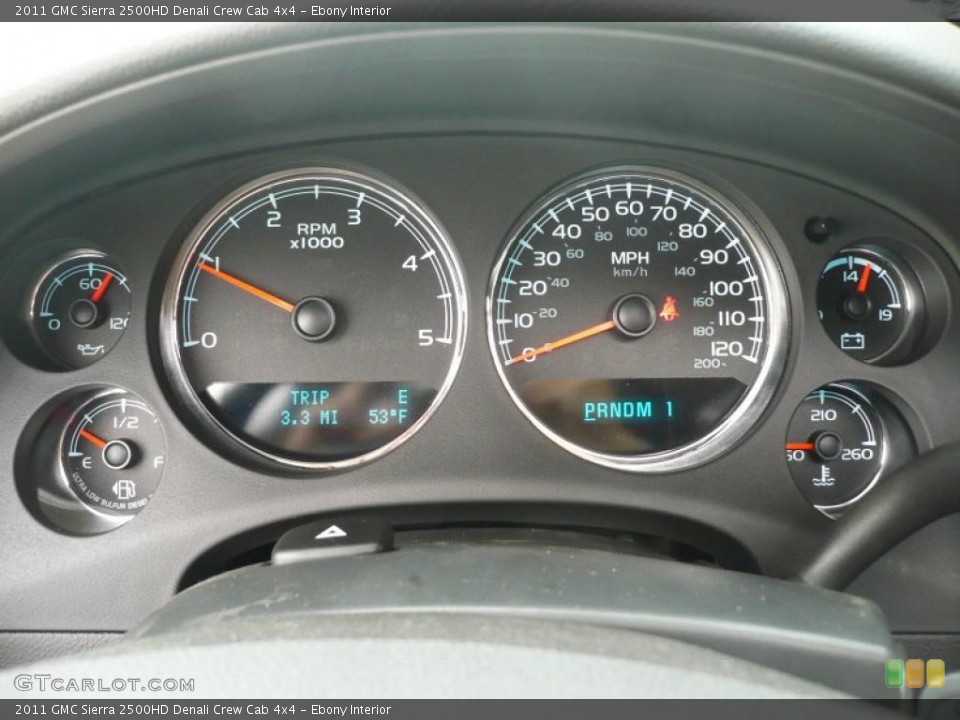 Ebony Interior Gauges for the 2011 GMC Sierra 2500HD Denali Crew Cab 4x4 #40168637