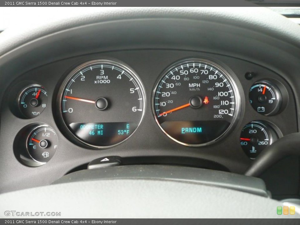 Ebony Interior Gauges for the 2011 GMC Sierra 1500 Denali Crew Cab 4x4 #40169133