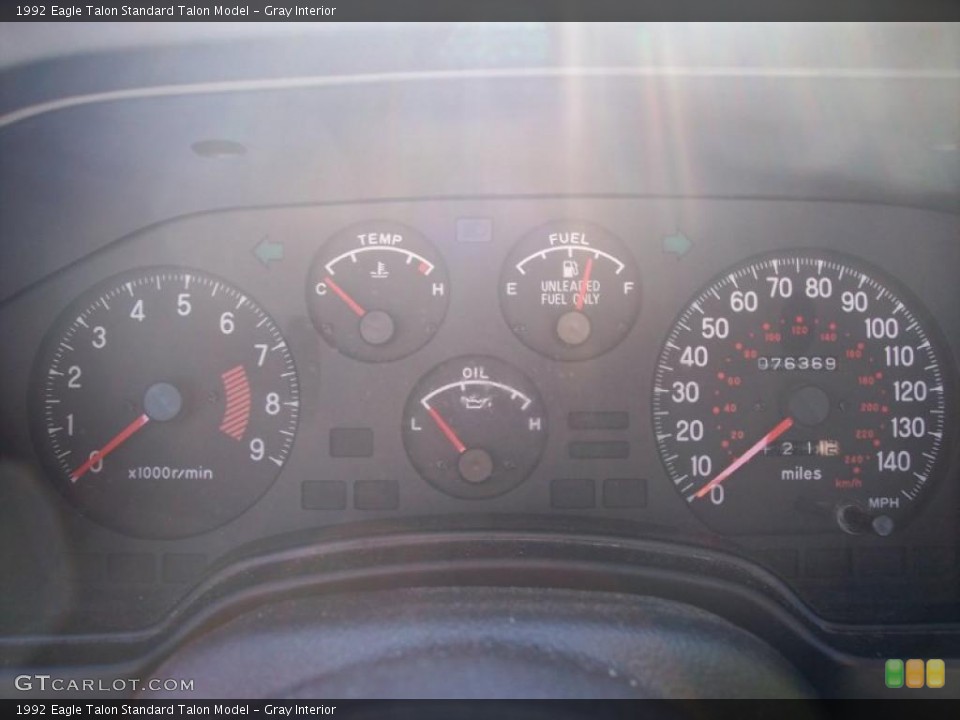Gray Interior Gauges for the 1992 Eagle Talon  #40171765