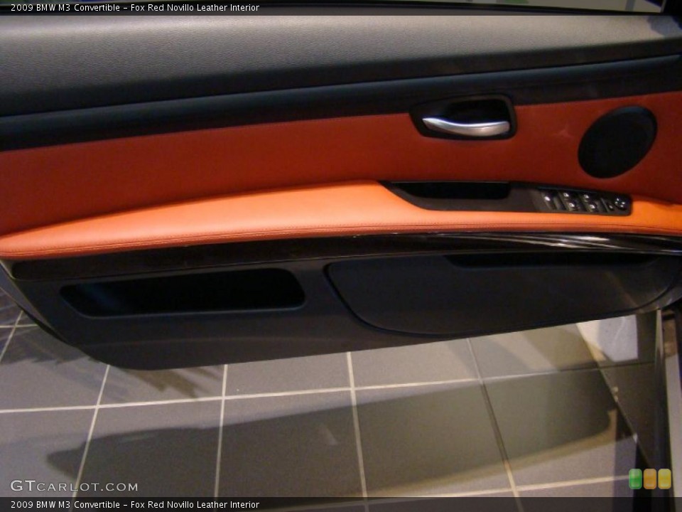 Fox Red Novillo Leather Interior Door Panel for the 2009 BMW M3 Convertible #40175813