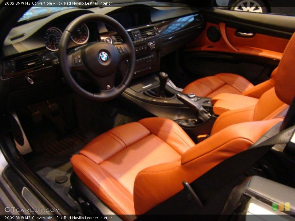 Fox Red Novillo Leather Interior Prime Interior for the 2009 BMW M3 Convertible #40175861