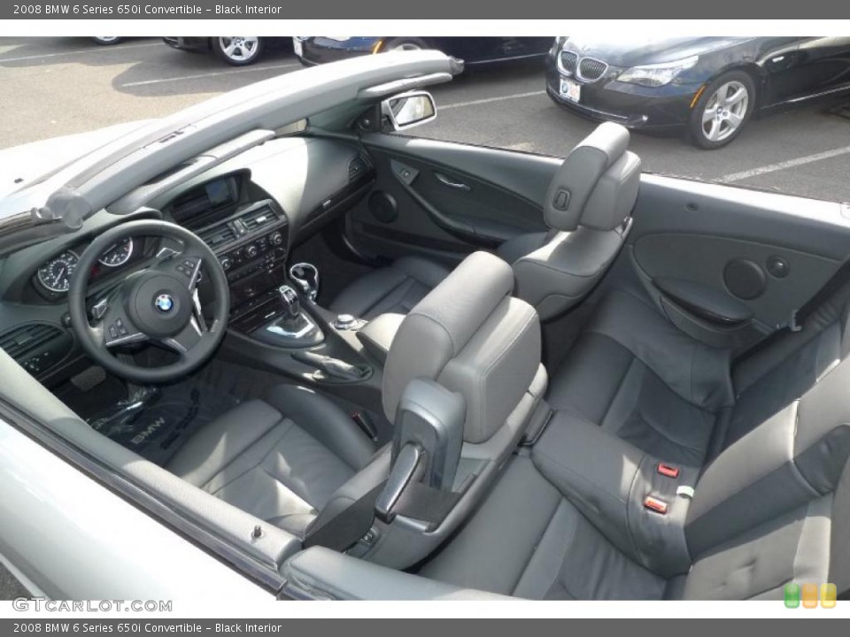 Black Interior Photo for the 2008 BMW 6 Series 650i Convertible #40181490