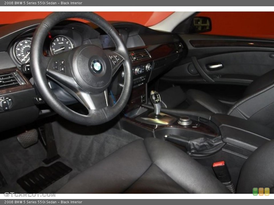 Black Interior Photo for the 2008 BMW 5 Series 550i Sedan #40183638