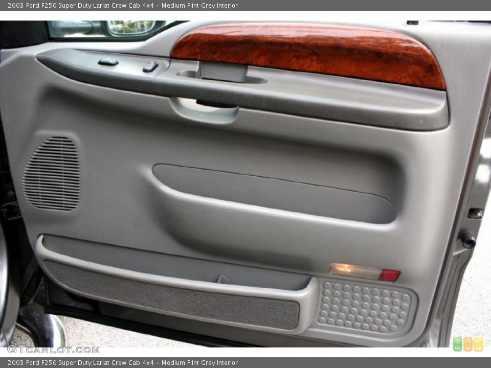 Medium Flint Grey Interior Door Panel for the 2003 Ford F250 Super Duty Lariat Crew Cab 4x4 #40187583
