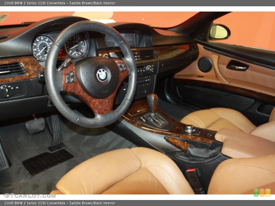 Saddle Brown/Black Interior Photo for the 2008 BMW 3 Series 328i Convertible #40189207