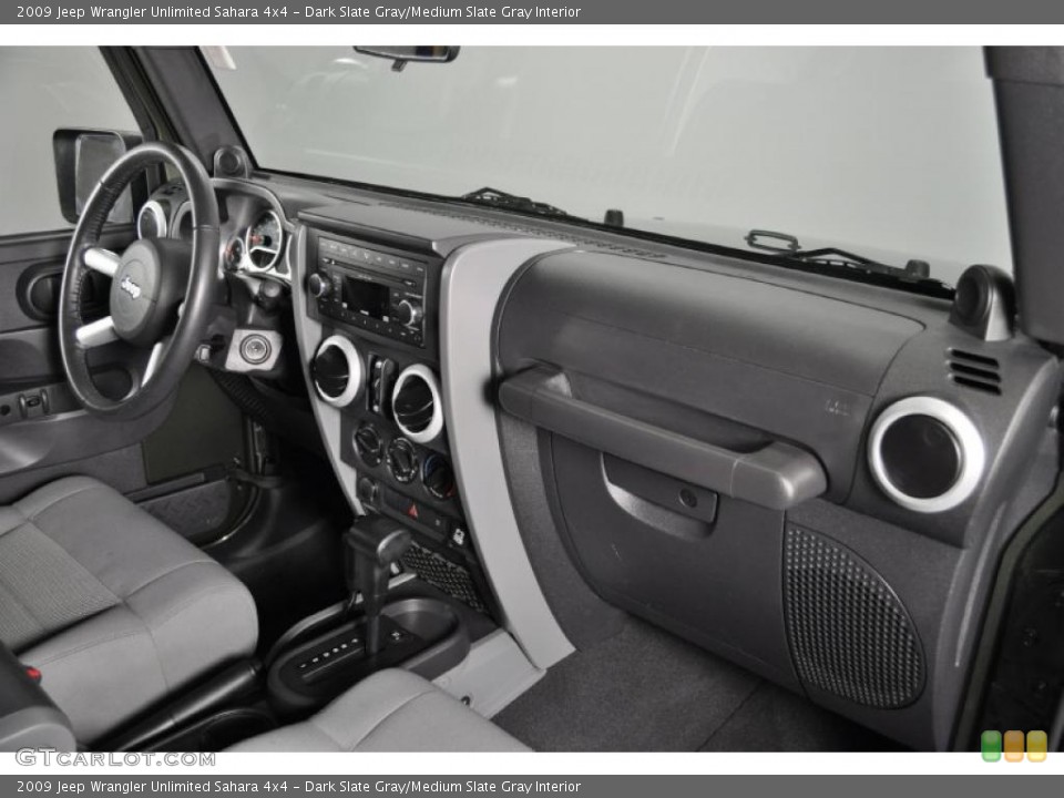 Dark Slate Gray/Medium Slate Gray Interior Dashboard for the 2009 Jeep Wrangler Unlimited Sahara 4x4 #40190159