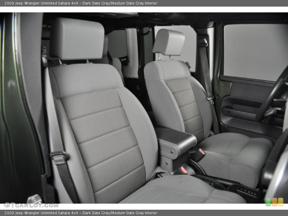 Dark Slate Gray/Medium Slate Gray Interior Photo for the 2009 Jeep Wrangler Unlimited Sahara 4x4 #40190175
