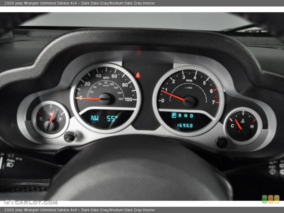Dark Slate Gray/Medium Slate Gray Interior Gauges for the 2009 Jeep Wrangler Unlimited Sahara 4x4 #40190231