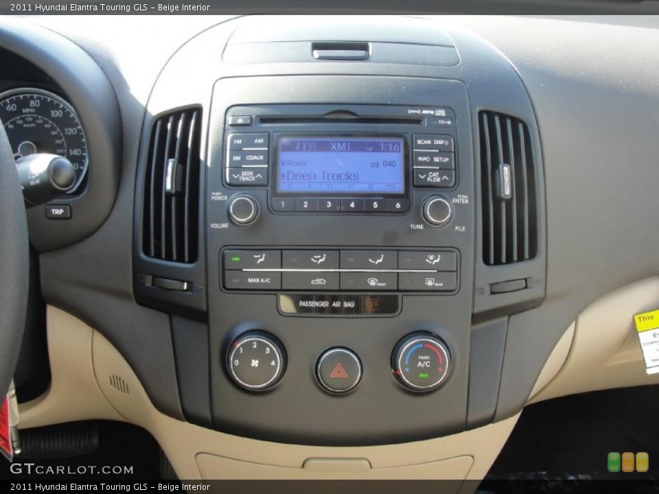 Beige Interior Controls for the 2011 Hyundai Elantra Touring GLS #40199500