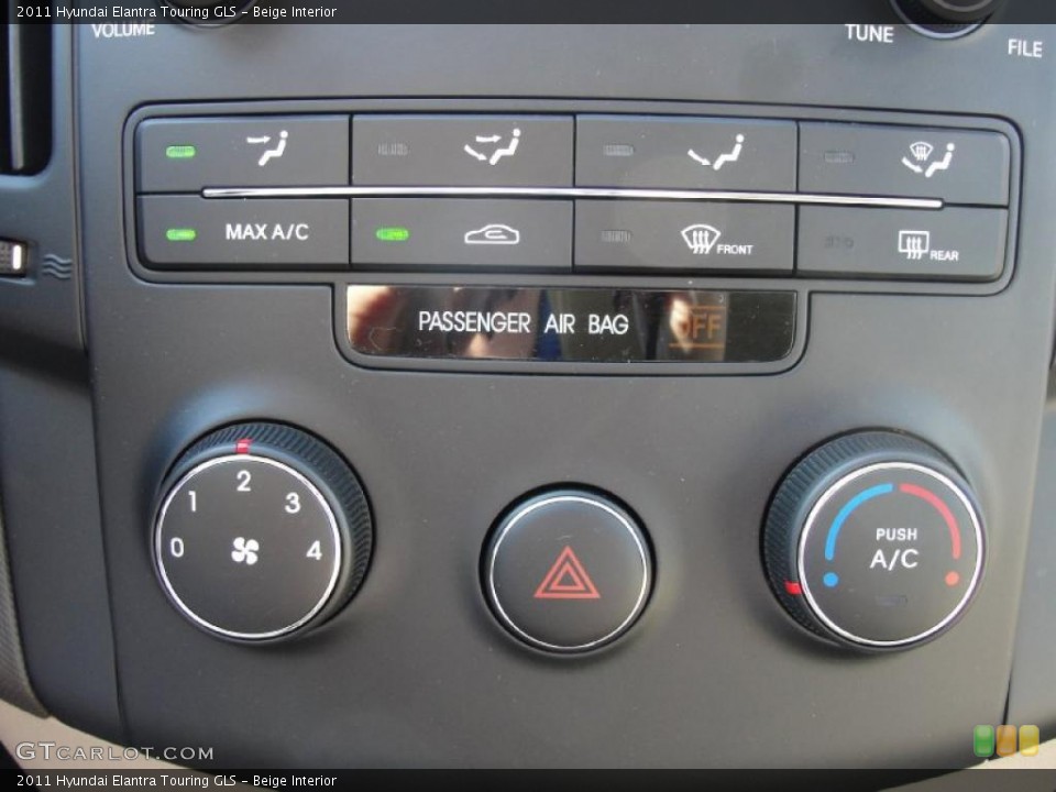 Beige Interior Controls for the 2011 Hyundai Elantra Touring GLS #40199532