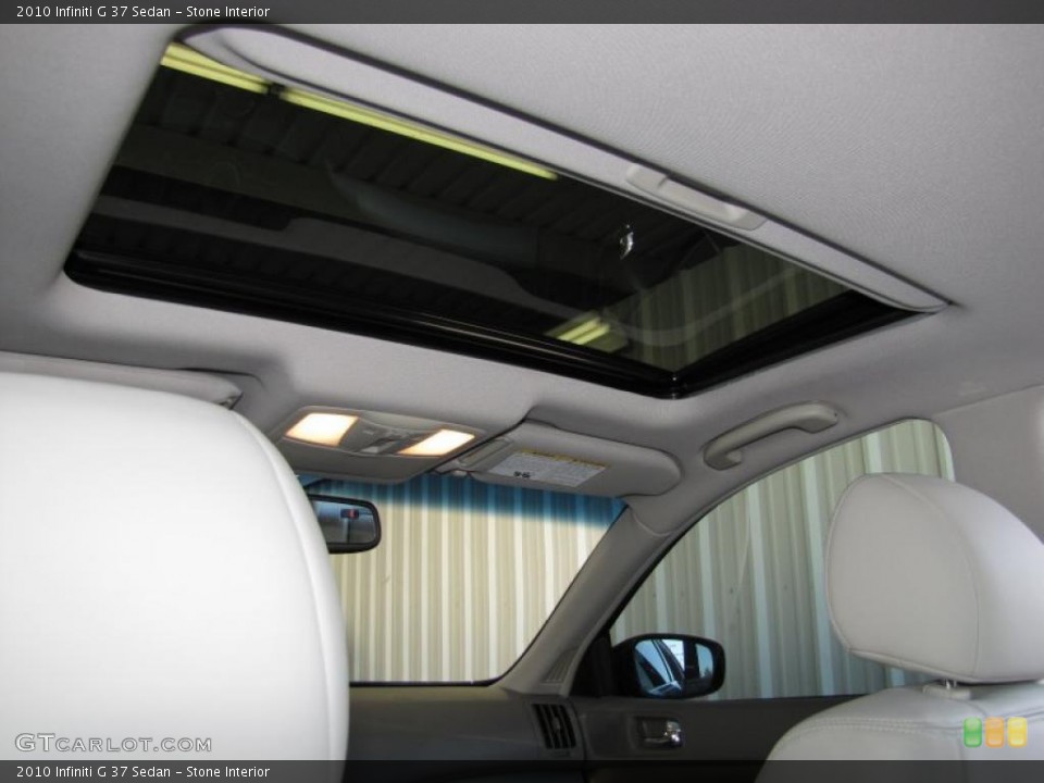 Stone Interior Sunroof for the 2010 Infiniti G 37 Sedan #40199752