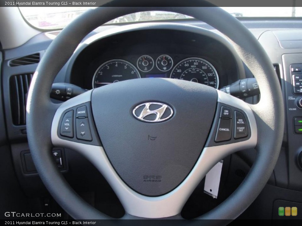 Black Interior Steering Wheel for the 2011 Hyundai Elantra Touring GLS #40200132
