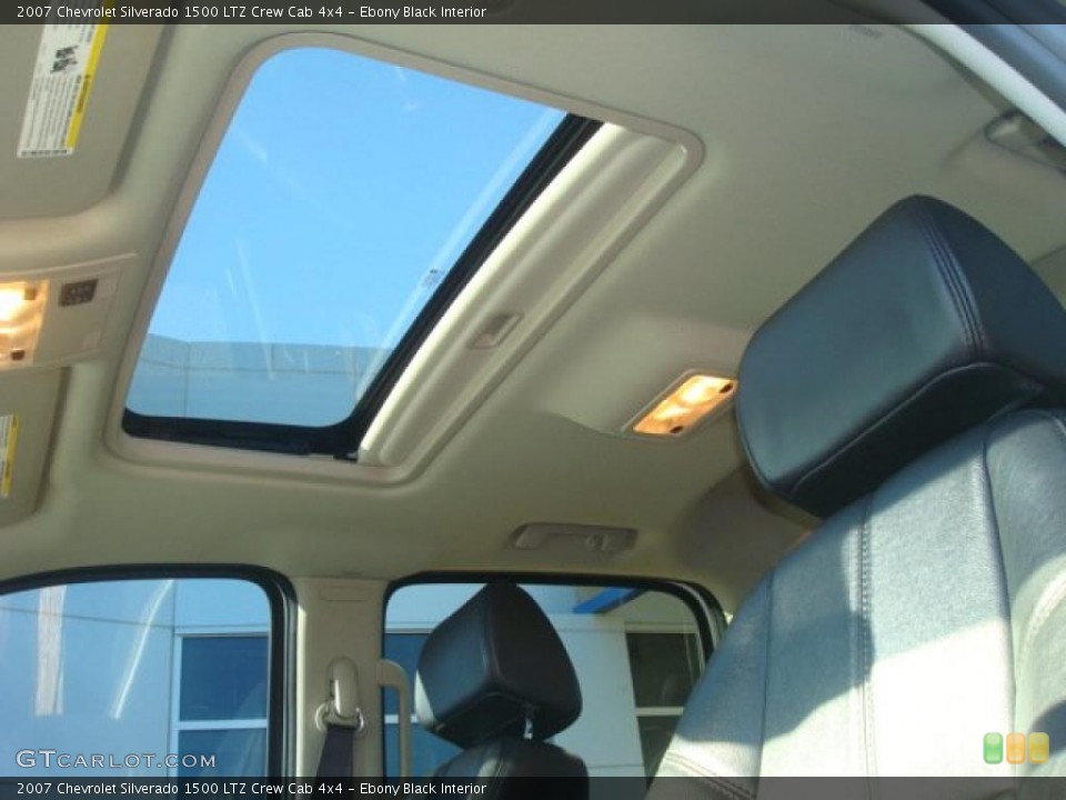Ebony Black Interior Sunroof for the 2007 Chevrolet Silverado 1500 LTZ Crew Cab 4x4 #40201676