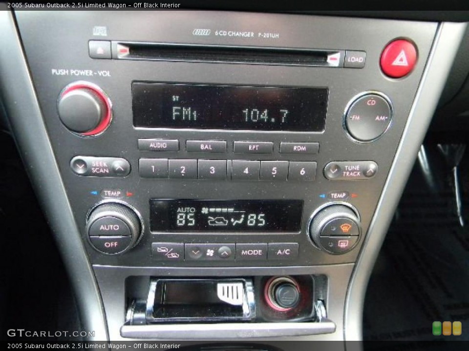 Off Black Interior Controls for the 2005 Subaru Outback 2.5i Limited Wagon #40206852