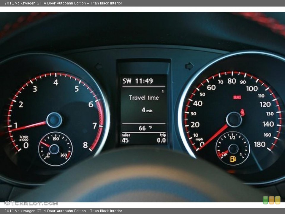 Titan Black Interior Gauges for the 2011 Volkswagen GTI 4 Door Autobahn Edition #40207632