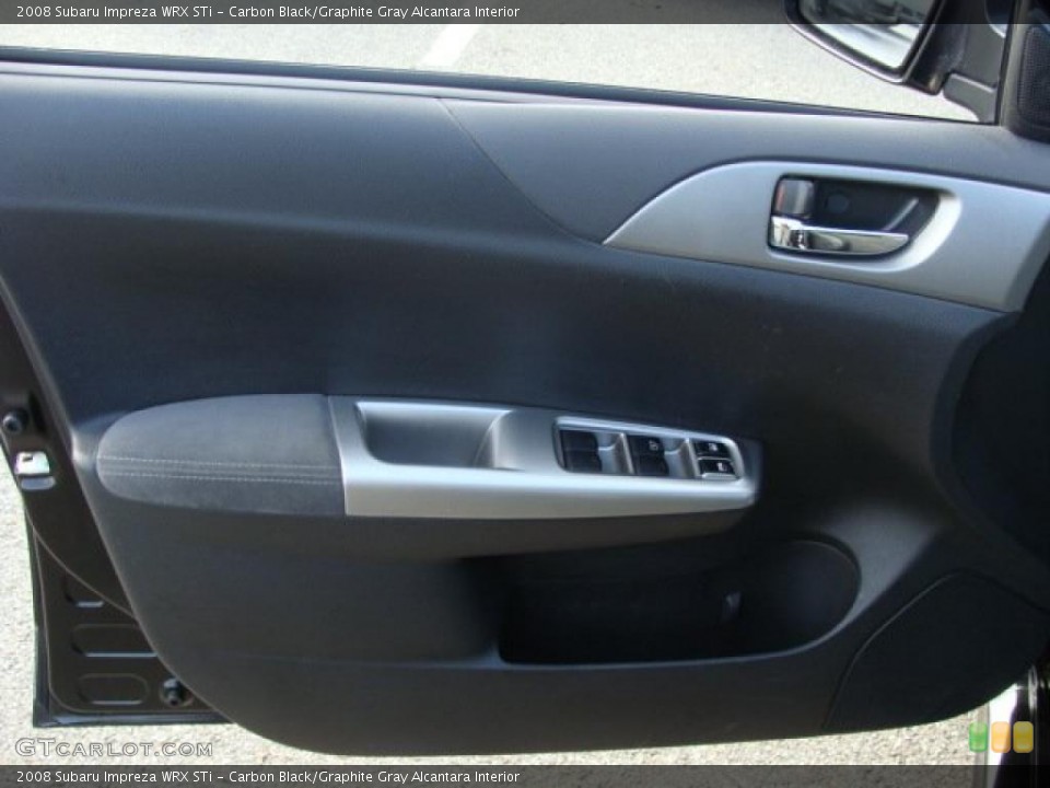 Carbon Black/Graphite Gray Alcantara Interior Door Panel for the 2008 Subaru Impreza WRX STi #40207696