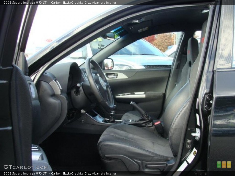 Carbon Black/Graphite Gray Alcantara Interior Photo for the 2008 Subaru Impreza WRX STi #40207708