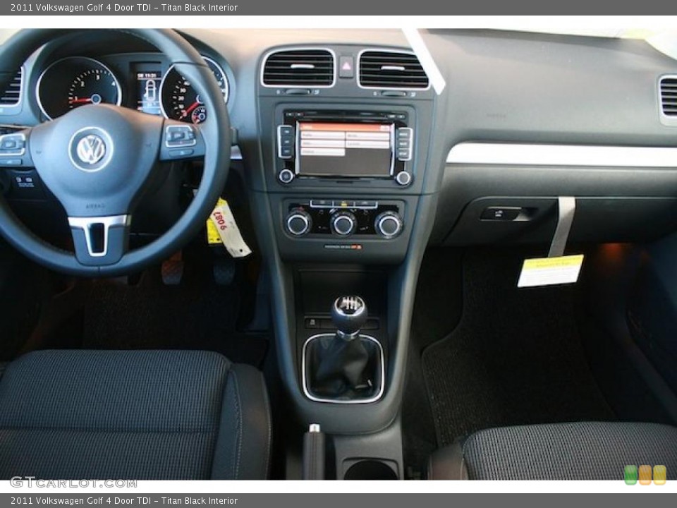 Titan Black Interior Dashboard for the 2011 Volkswagen Golf 4 Door TDI #40207800